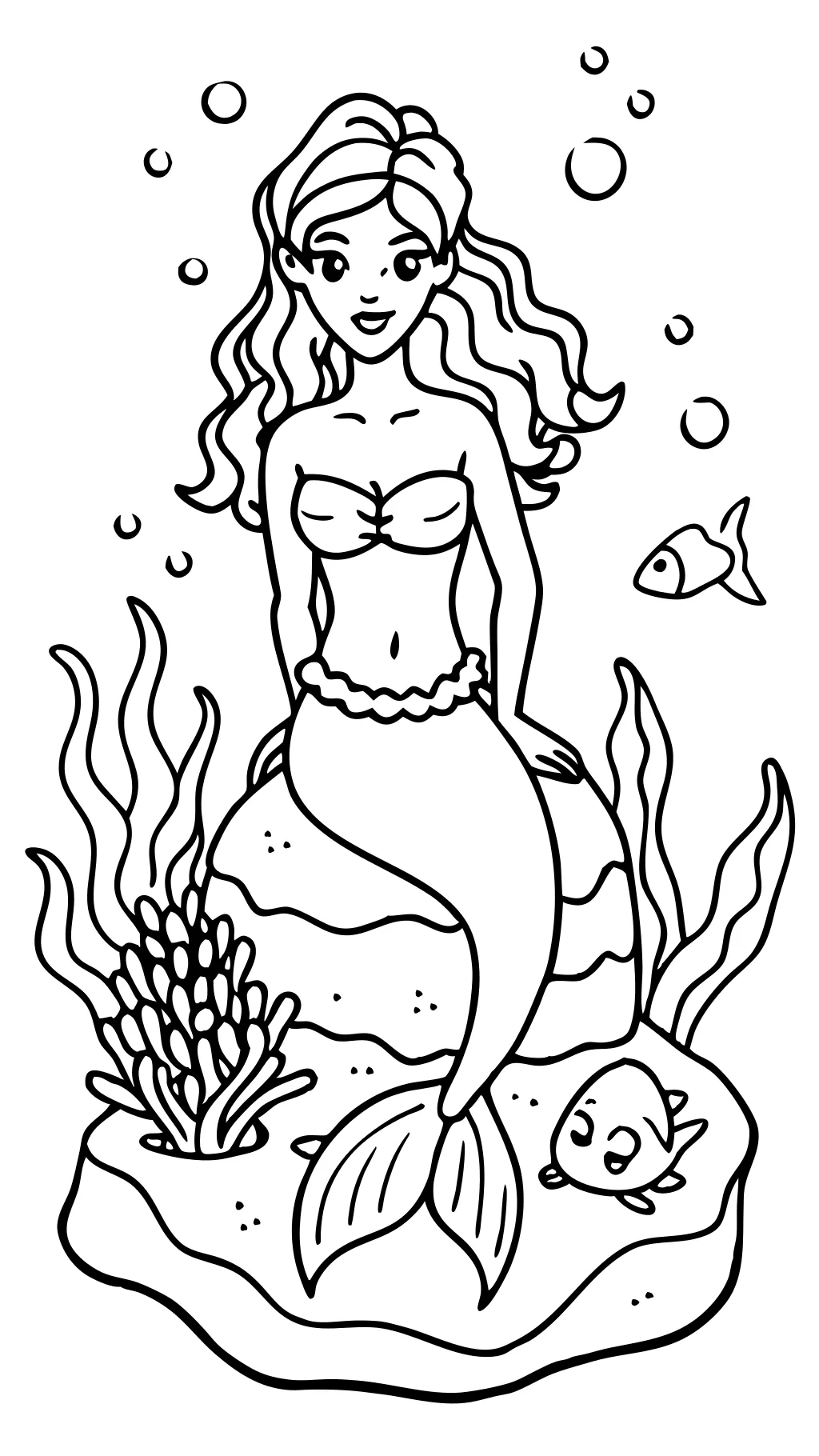 mermaid coloring pages for free